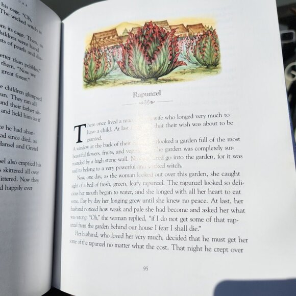 A Treasury of Children's Literature Book Hardcover Nursery Rhymes Fairy Tales Fa - Picture 8 of 9